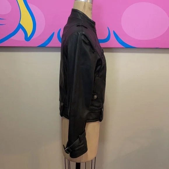 Be Forever U.G.I.Z. Black Leather Moto Jacket - Picture 7 of 15